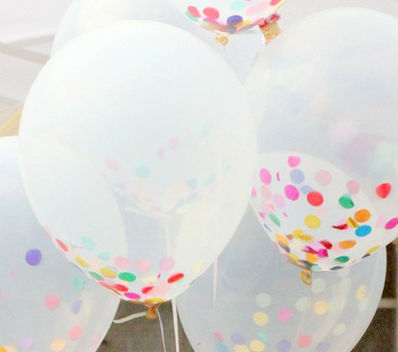 Birthday decoration ideas - Confetti balloons